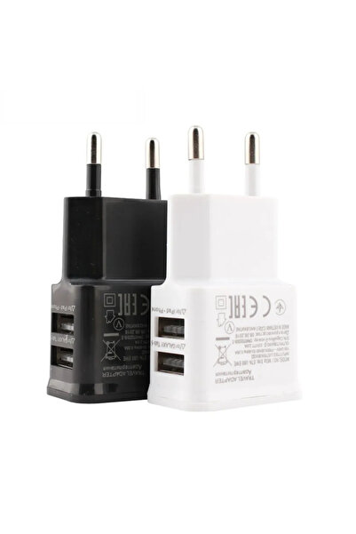 Choice WHITE EU EU Plug 5V Dual USB Charger Universal Mobile Phone Travel Power Adapter for iPhone ...