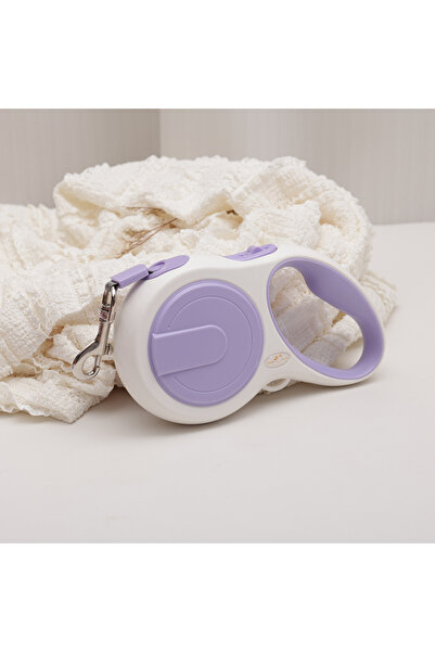 Choice طوق كلاب بنفسجي بطول 5 أمتار، مصنوع من النايلون المتين، قابل للسحب، بت...