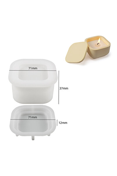 choice2 Square mold 1set Hexagon DIY Candle Jar Silicone Mold with Lid Aroma ...