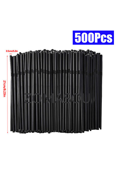 Choice 500 Pcs 100-1000Pcs Black Kunststof Straws for Wedding Party Supplies Beverage Kitchen Cocktail Drin