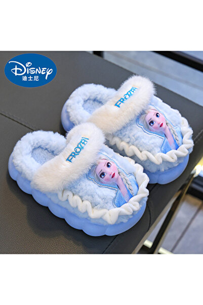 Choice6 شباشب منزلية قطنية للأطفال من ديزني برينسيس إلسا، بنمط فروزن، مقاس 26...