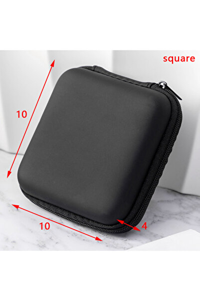 KOQZM حقيبة تخزين صغيرة محمولة للأجهزة الرقمية، 10×10×4، مصنوعة من جلد الصناع...