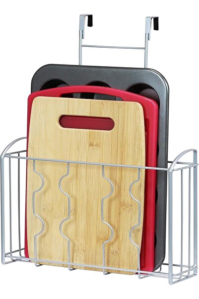 Arabest منظم باب الخزانة مع قضيبين مزدوجين للمناشف فوق منظم باب الخزانة للمطبخ