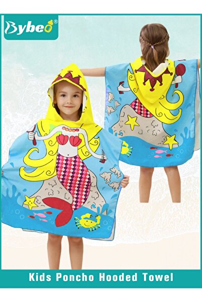 BYBEO Kids Poncho Hooded Towel, Quick Dry Toddler Bath Towels, Beach Swimming...