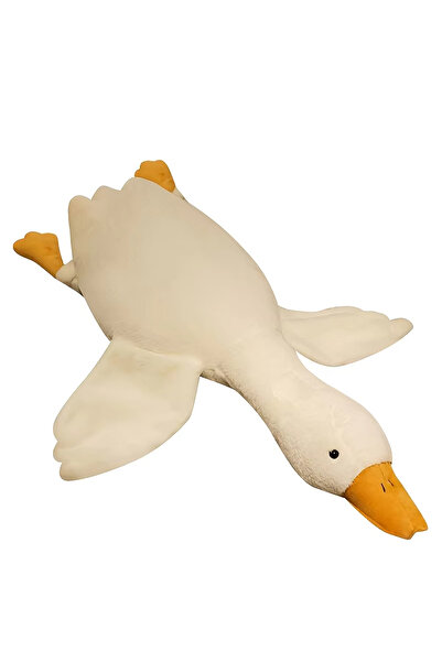 Choice دمى كلاب كبيرة الحجم (50 سم) على شكل بطة بيضاء مخملية، بتصميم واقعي يش...