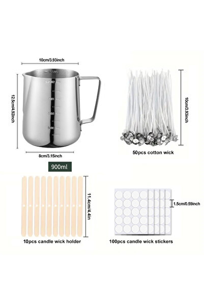 Choice 900ml kit Candle Making Starter Kit Supplies Including Candle Make Pouring Pot Sticker Candle Wick H