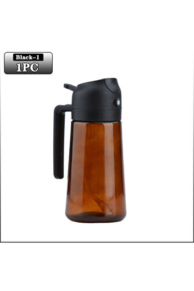 Choice بخاخ زيت أسود 470 مل من الزجاج الكهرماني الداكن، زجاجة موزع زيت زيتون ...