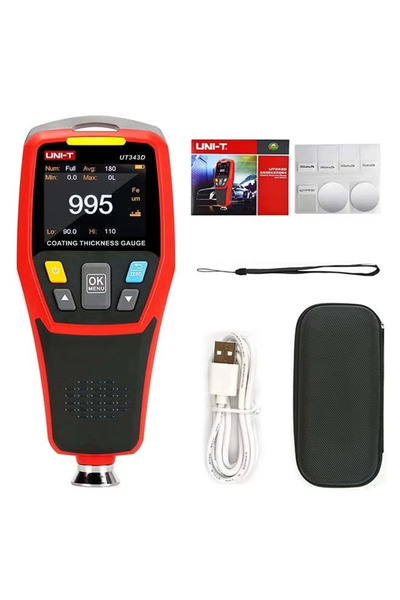 Unit UNI-T UT343D Digital Coating Thickness Gauge Meter Tester Range 0 to 1250um with USB Data Function