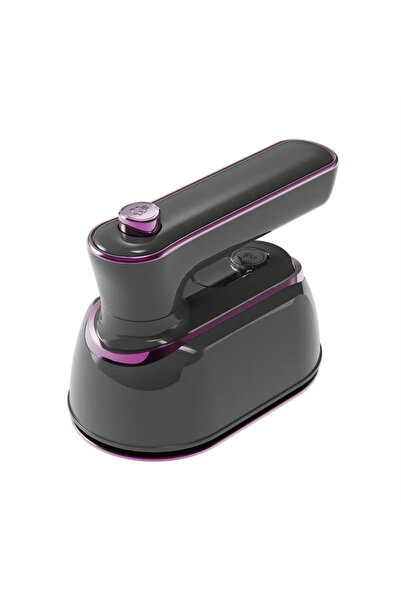 Choice1 مكواة بخار يدوية صغيرة محمولة باللون الرمادي الداكن، قابلة للطي لسهول...