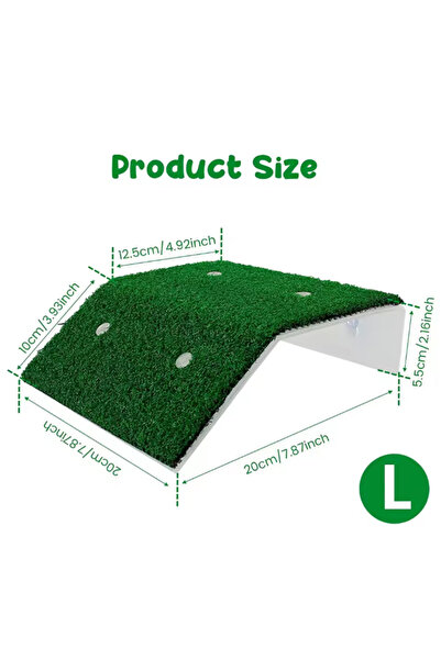 choice2 حوض أسماك مزود بمنصة استراحة للسلاحف بأحجام L و S و M و L، مع منحدر ع...