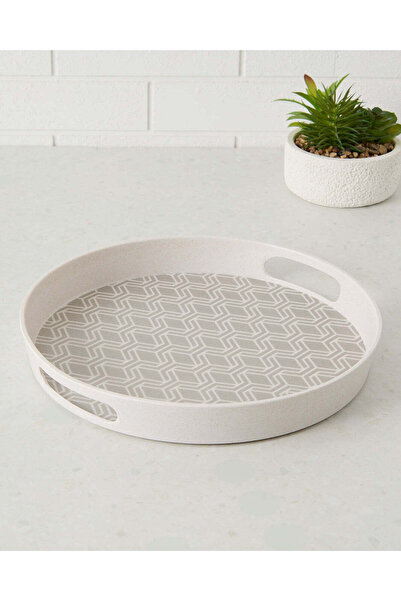 REDTAG صينية مستديرة من الخيزران الرمادي