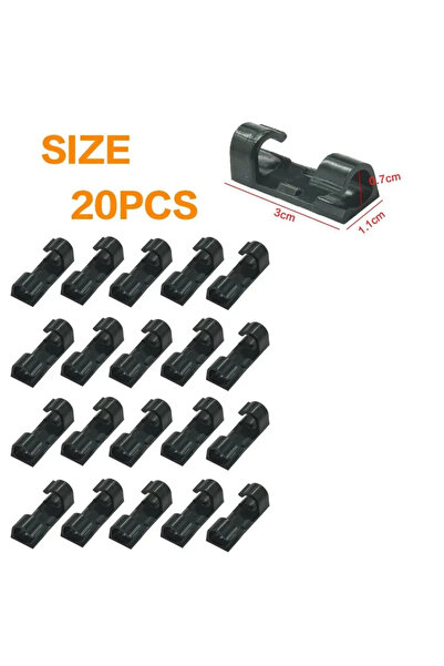 Choice مشابك تنظيم الكابلات الصغيرة السوداء، 20 قطعة، أو 16/20/48/60 قطعة، لإ...