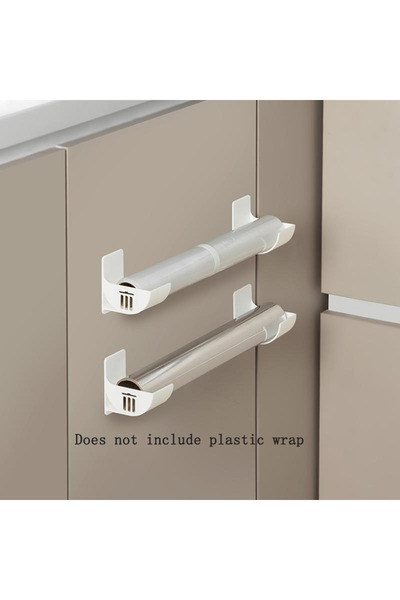 Choice1 4 قطع بيضاء، رف قابل للتعديل لأكياس القمامة يُثبت على الحائط - رف تخز...