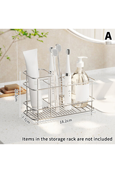 Choice A Toothbrush Holder For Bathroom - Stainless Steel Toothpaste Holder Stand, For Electric Toothbrush.