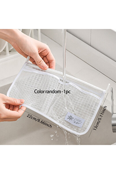 Choice Color Random 1pc 1pc-Refrigerator Storage Mesh Bag Hanging Household Classification Storage Bag Doub