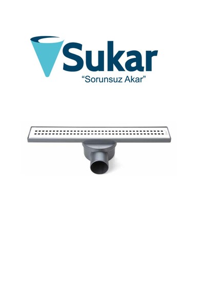 Sukar Line 4/P 50 cm - 304 Paslanmaz Çelik Duş Kanalı – Şık, Dayanıklı, Prati...
