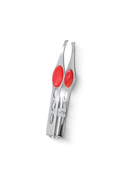 Polosmart Pbs807 Stainless Steel Tweezers with Led Light Red