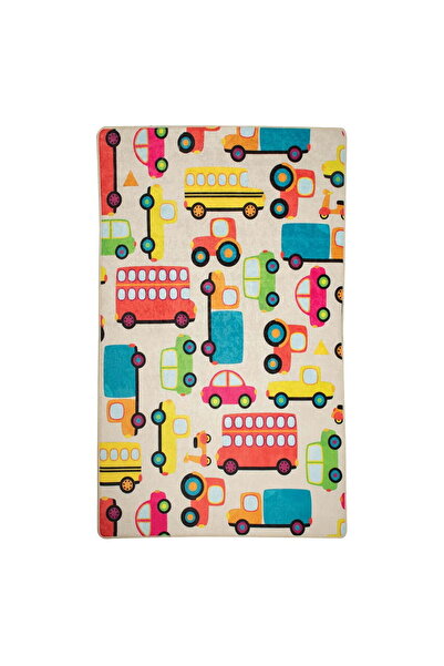 Chilai Home Anti-slip children's rug Cars Ekru 100x150 cm