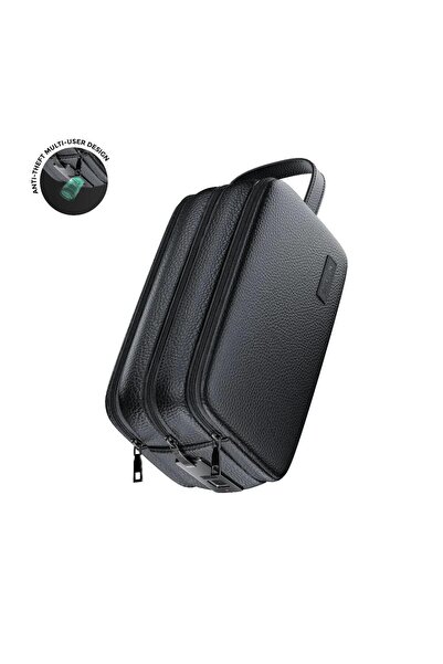 Green Lion حقيبة ليون بلس بقفل بصمة الإصبع | حقيبة ذكية من الجلد الصناعي مع منفذ شحن USB-C