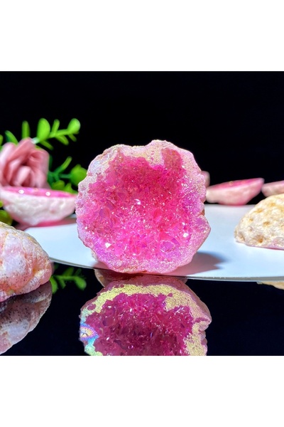 Choice 20-50 غرام، قطعة واحدة عشوائية، حجر عقيق أبيض وردي عالي الجودة، حجر كر...