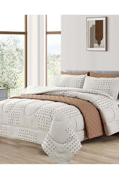 REDTAG طقم لحاف وردي اللون مكون من 6 قطع مطبوع زهور (مقاس مزدوج)