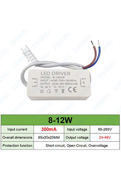 Choice DC 85-265V 8-12W-300mA LED Constant Current Driver 12W 20W 30W Power O...