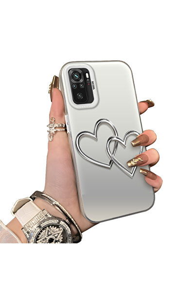 ucuc Xiaomi Redmi Note 10 Compatible Interconnected Hearts Silicone Protectiv...
