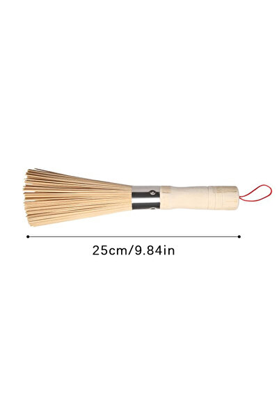 Choice A Natural Bamboo Pot Brush with Long Handle Cookware Cleaning Brush Dish Brush Kitchen Utensils Hom.