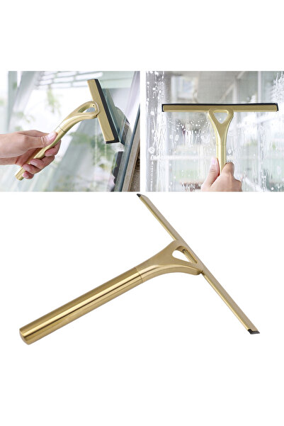 Choice Gold Glass Cleaning Brush Stainless Steel Window Squeegee For Glass Do...