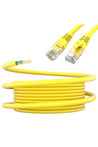 Choice 30M Yellow UTP Cat5e Ethernet patch cable with RJ45 plug Yellow 10M 15...