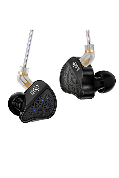 Choice سماعات أذن CCZ CZ10 سوداء بدون ميكروفون، مصنوعة بالكامل من المعدن، بتقنية 1DD+4BA، عالية الدقة، داخل الأذن، قابلة للفصل، بمقبس ثنائي الدبابيس 0.78 مم