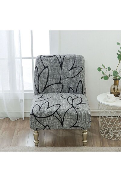 Choice غطاء كرسي مرن من الحرير الحليبي، غطاء حماية أريكة مفردة بدون مساند للذ...