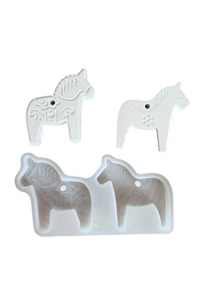 Choice قالب حصان من السيليكون الأبيض، قوالب صب سيليكون، قالب حصان سهل الفك، قالب معجون جبس بوليمر، قالب حرفي