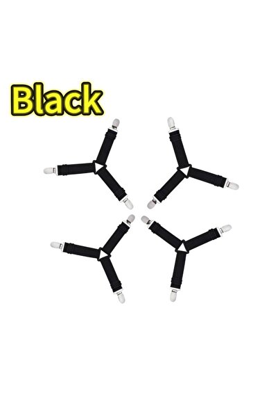 Choice 1bag(4pcs) black 4Pcs/lot Bed Sheet Fasteners Holder Gadgets for Bed Sheet Organizer Mattress Cover