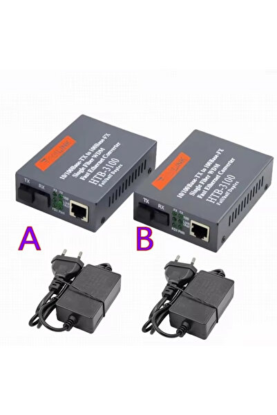 Choice1 زوج واحد من محولات الوسائط HTB-3100، ألياف بصرية أحادية الوضع، منفذ S...