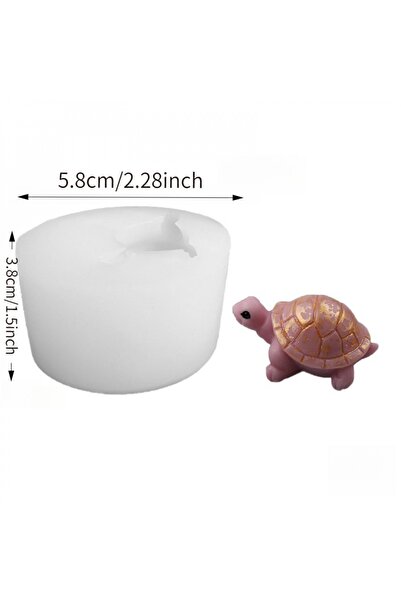 Choice قالب سيليكون أبيض على شكل سلحفاة صغيرة، قطعة واحدة، مناسب لصنع الصلصال البوليمري، والصابون، والأعمال اليدوية، والشموع، ومنتجات العلاج العطري.