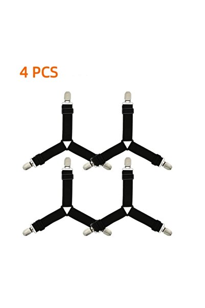 Choice Black 4Pcs Adjustable Bed Sheet And Quilt Holder for Bed Sheet Organiz...