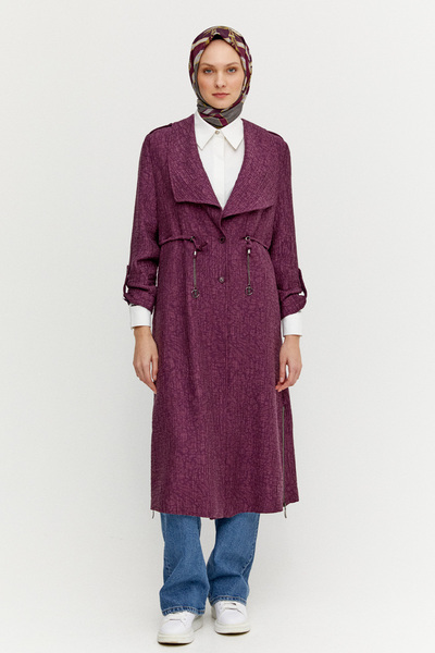 Setrms Dokulu Lyocell Stoper Kuşaklı Kap