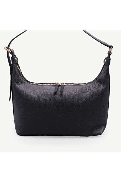 Uderra Leather Uderra Women's Genuine Leather Black Floater Leather Shoulder Bag -S1Kz0342 Black Floater Leather Shoulder Bag