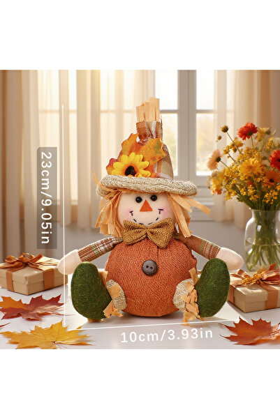 Choice قطعة واحدة من ديكور فزاعة الحصاد الخريفي الريفي رقم 3، مع لمسات منقوشة...