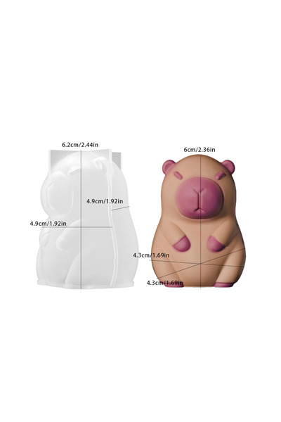 choice2 قالب سيليكون ثلاثي الأبعاد على شكل حيوان الكابيبارا، مرن وقابل لإعادة...