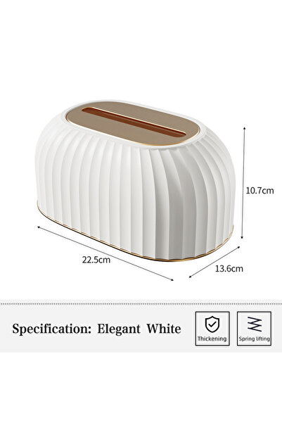 Choice white Luxury Tissue Box Desktop Tissue Organizer Shell Tissue Container Case Paper Holder Napkin Hol