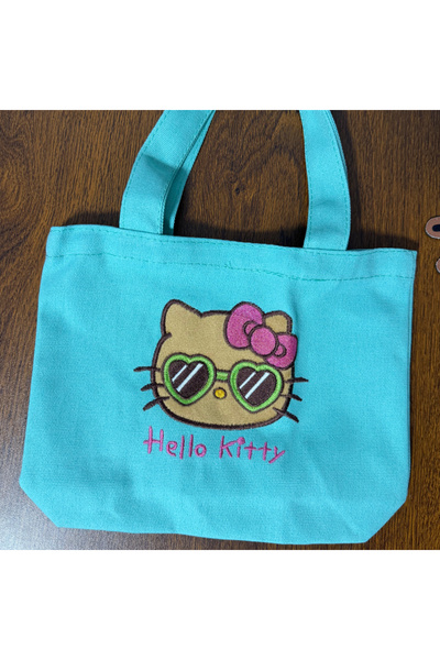 Choice B Hawaiian Pink Flowers Brown Leather Hello Kitty Storage Bag Cosmetic Bag Kawaii Cartoon Japanese .