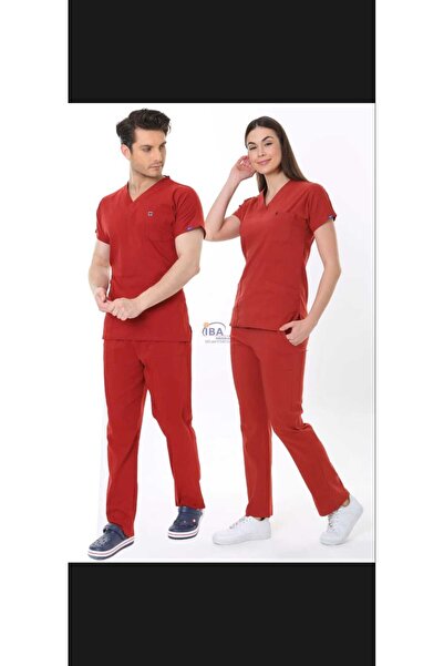 İBA MEDİKAL Likralı Scrubs Doktor Hemşire Forması