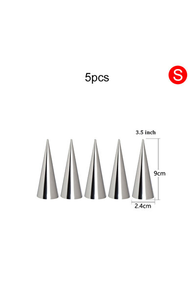 Choice قوالب مخروطية الشكل من الفولاذ المقاوم للصدأ، 5 قطع/10 قطع، لصنع الكريمة، قوالب مخروطية الشكل، قوالب أسطوانية الشكل، قوالب خبز مخاريط، قوالب لفائف معجنات
