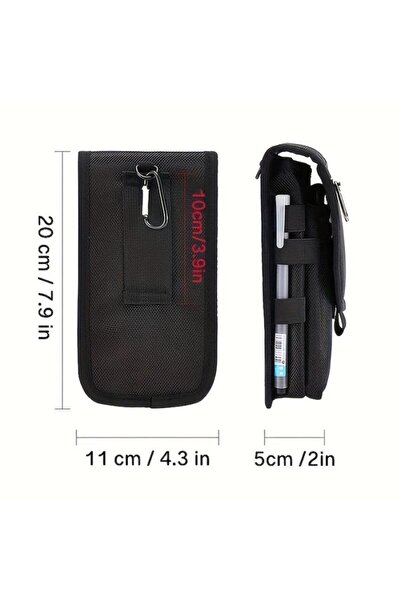 Choice حقيبة خصر سوداء جديدة غير رسمية للهاتف المحمول مع مكان مخصص للقلم - تص...