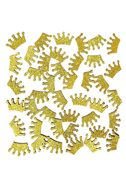 Choice ١٠٠ قطعة من قصاصات الورق الذهبية اللامعة على شكل تاج الأمير الملك لتزيين حفلات استقبال المولود