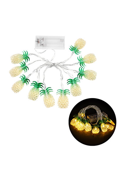 Choice سلسلة أضواء على شكل أناناس بطول 1.5 متر لحفلات هاواي، تعمل بالبطارية، ...