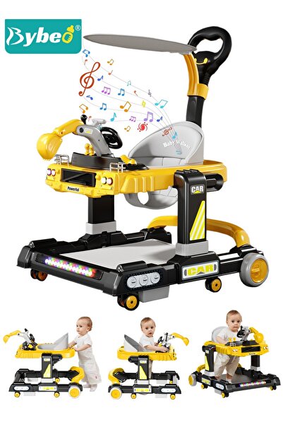 BYBEO مشاية أطفال 3 في 1 مع مقبض دفع للوالدين، مشايات أطفال متعددة الوظائف، ح...