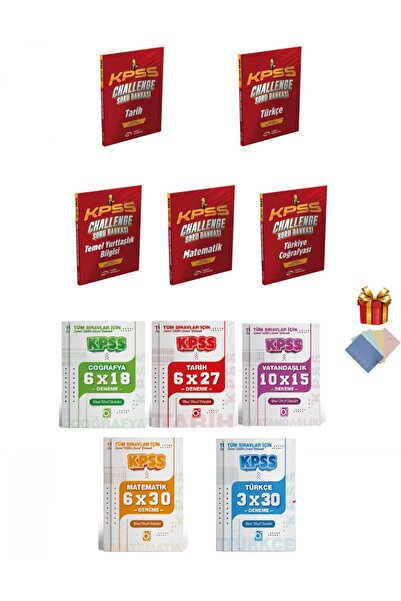 Murat Yayınları Murat KPSS Tüm Dersler CHALLENGE Çözümlü Soru Bankası ve Dene...